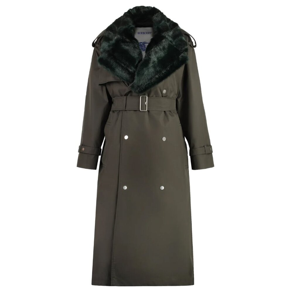 Burberry Kennington Belted Trench Coat - Detachable Fur Collar BNWT